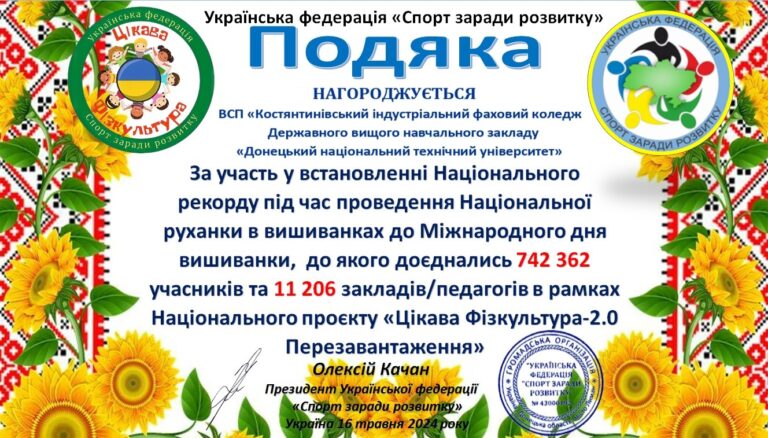 Подяка рекорд 16.05.2024